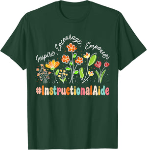 Instructional Aide Appreciation Week Teacher Back to School T-Shirt - T-Shirt | Forest
