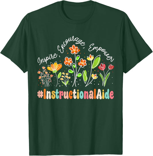 Instructional Aide Appreciation Week Teacher Back to School T-Shirt - T-Shirt | Forest