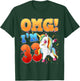 OMG I'm 33 I'm 33th 33 Years Old Unicorn Birthday Gift T-Shirt - T-Shirt | Forest