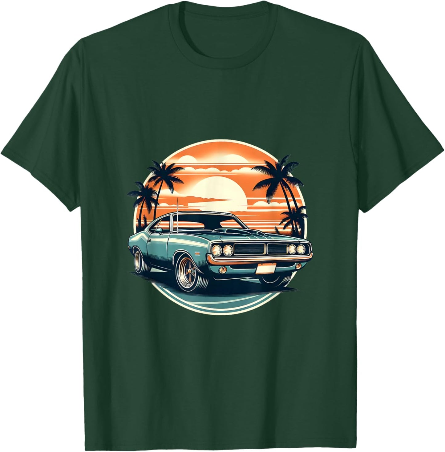 Classic Muscle Car Retro Vintage Style T-Shirt - T-Shirt | Forest
