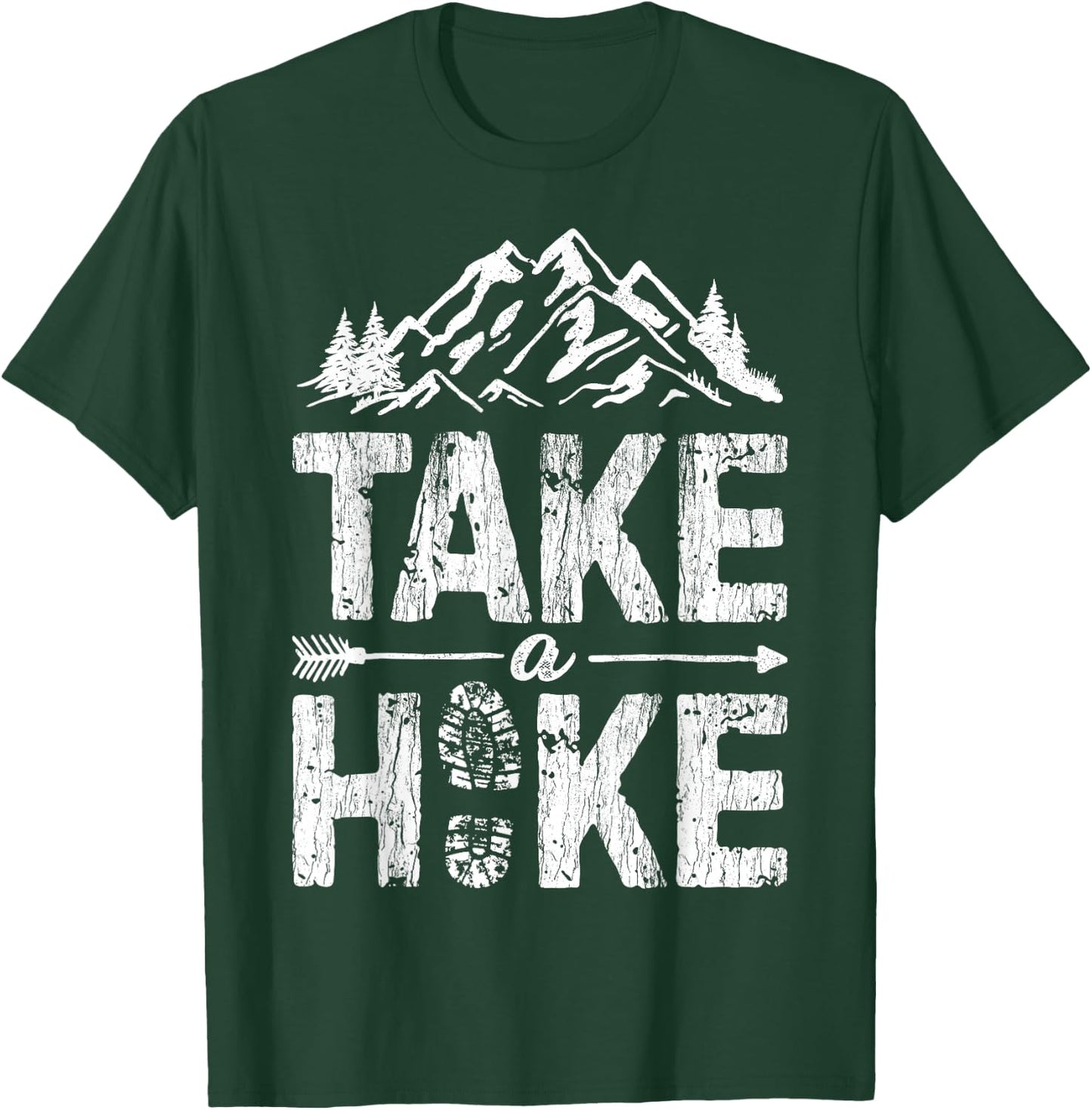 Take A Hike Outdoor Hiking Nature Hiker Vintage Men Women T-Shirt - T-Shirt | Forest