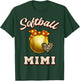 Softball Mimi Leopard Heart Fans Mother's Day Gift T-Shirt - T-Shirt | Forest