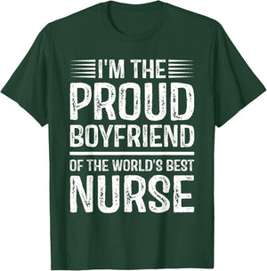 Proud Boyfriend Of Awesome Nurse T-Shirt - T-Shirt | Forest