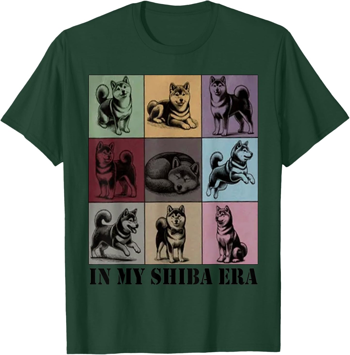 funny Shiba Dog Quote In My Shiba Inu Era Cool Dog Mom Love Men Women T-Shirt - T-Shirt | Forest