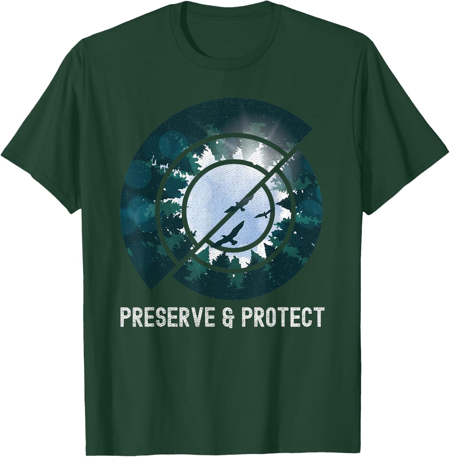 Wildlife Nature Preserve & Protect Bird Forest Conservation T-Shirt - T-Shirt | Forest