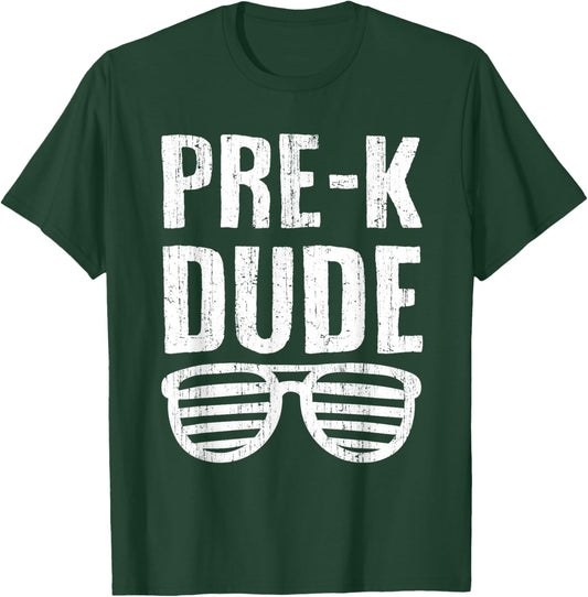 Pre-K Dude Funny First Day Of School Boys Kids T-Shirt - T-Shirt | Forest