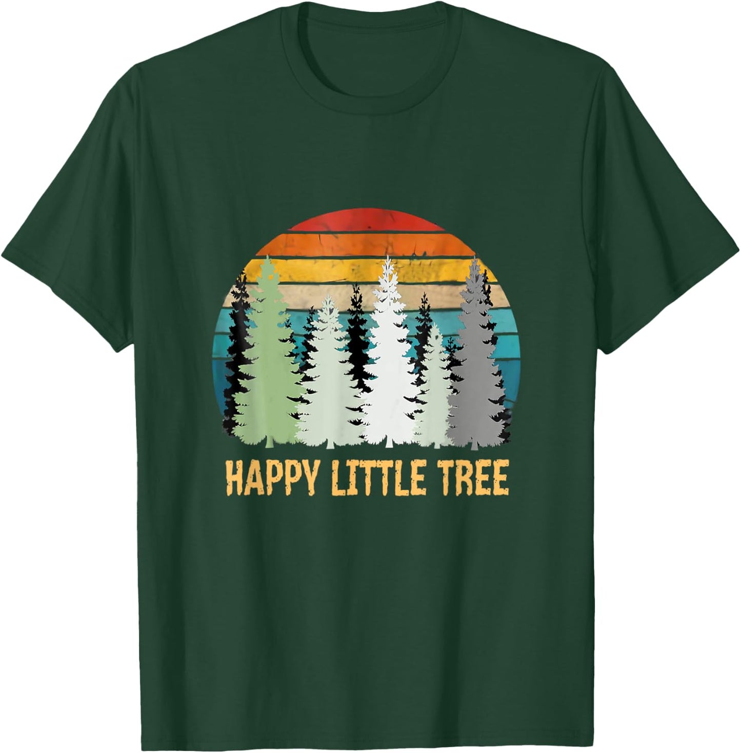 Happy Little Tree - Best 80s Retro Outfit Gifts T-Shirt - T-Shirt | Forest