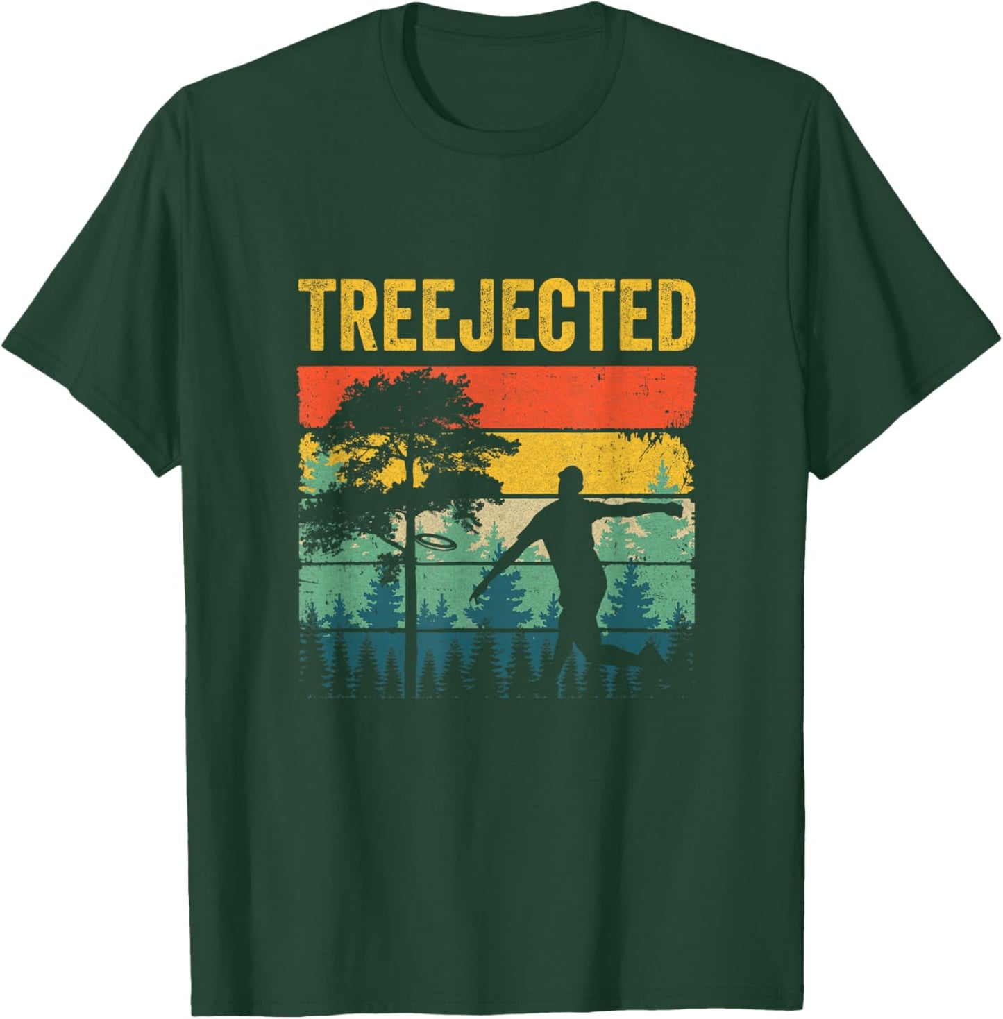 Treejected Funny Disc Golf Discs Hit Stupid Trees Vintage T-Shirt - T-Shirt | Forest