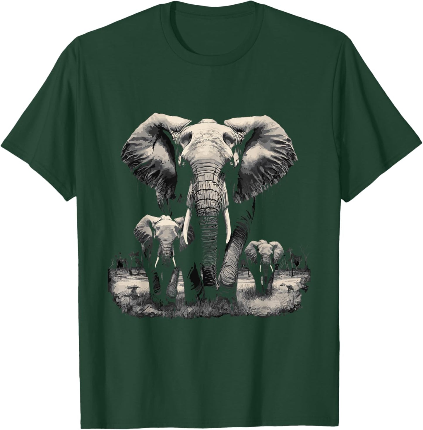 Elephant Family Elephant T-Shirt - T-Shirt | Forest