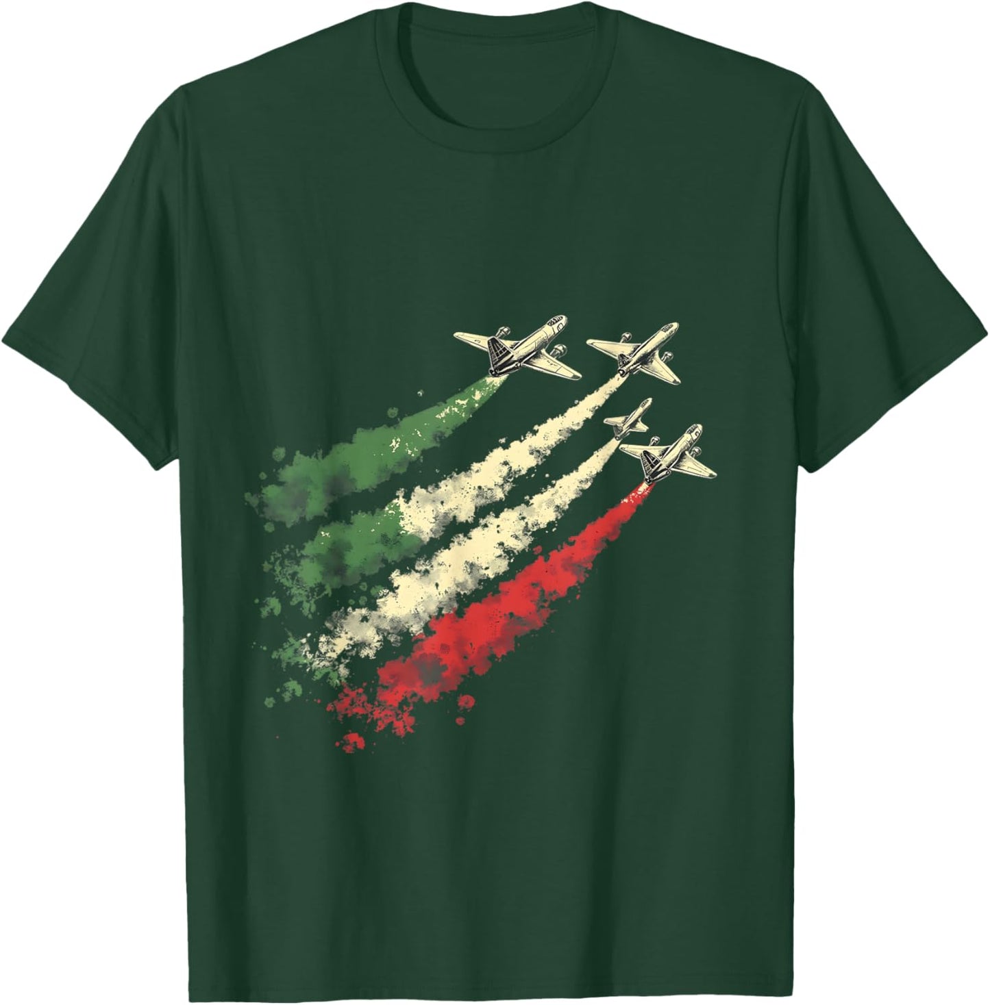 Italienische Luftwaffe Frecce Italien Farbflugzeug T-Shirt - T-Shirt | Forest