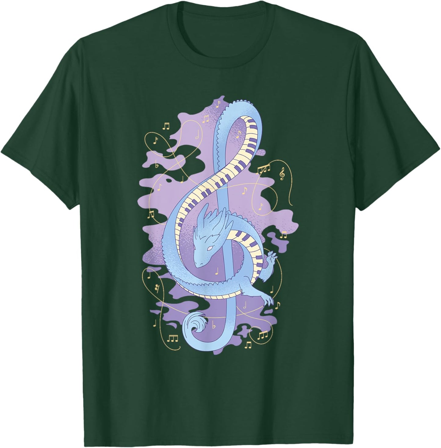 Treble Clef with Dragon T-Shirt - T-Shirt | Forest