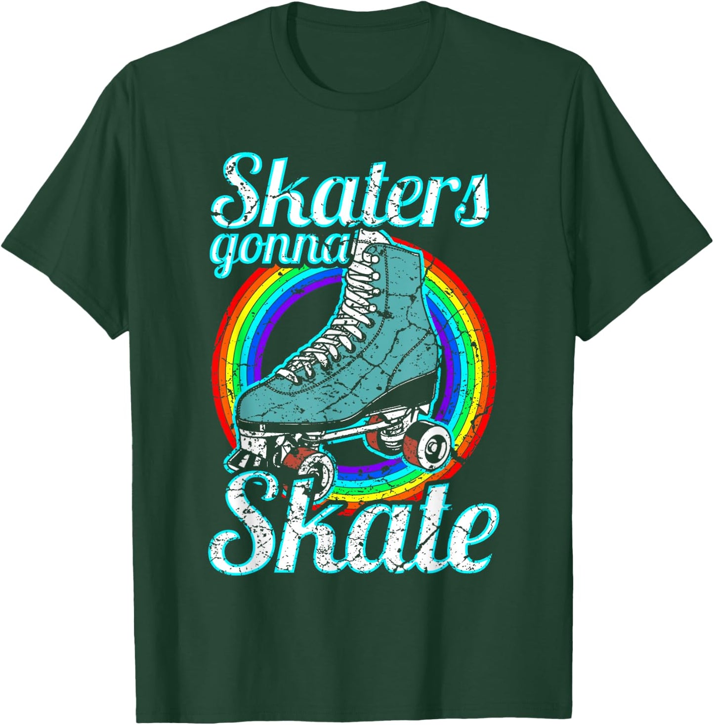 Retro Skaters Gonna Skate Roller Skate T-Shirt - T-Shirt | Forest
