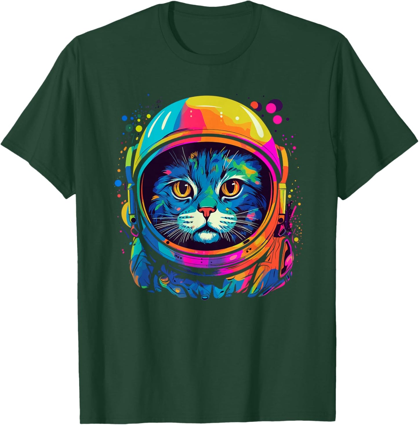 Space Gifts Cat Mom Cat Dad Men Women Kids Astronaut Space T-Shirt - T-Shirt | Forest