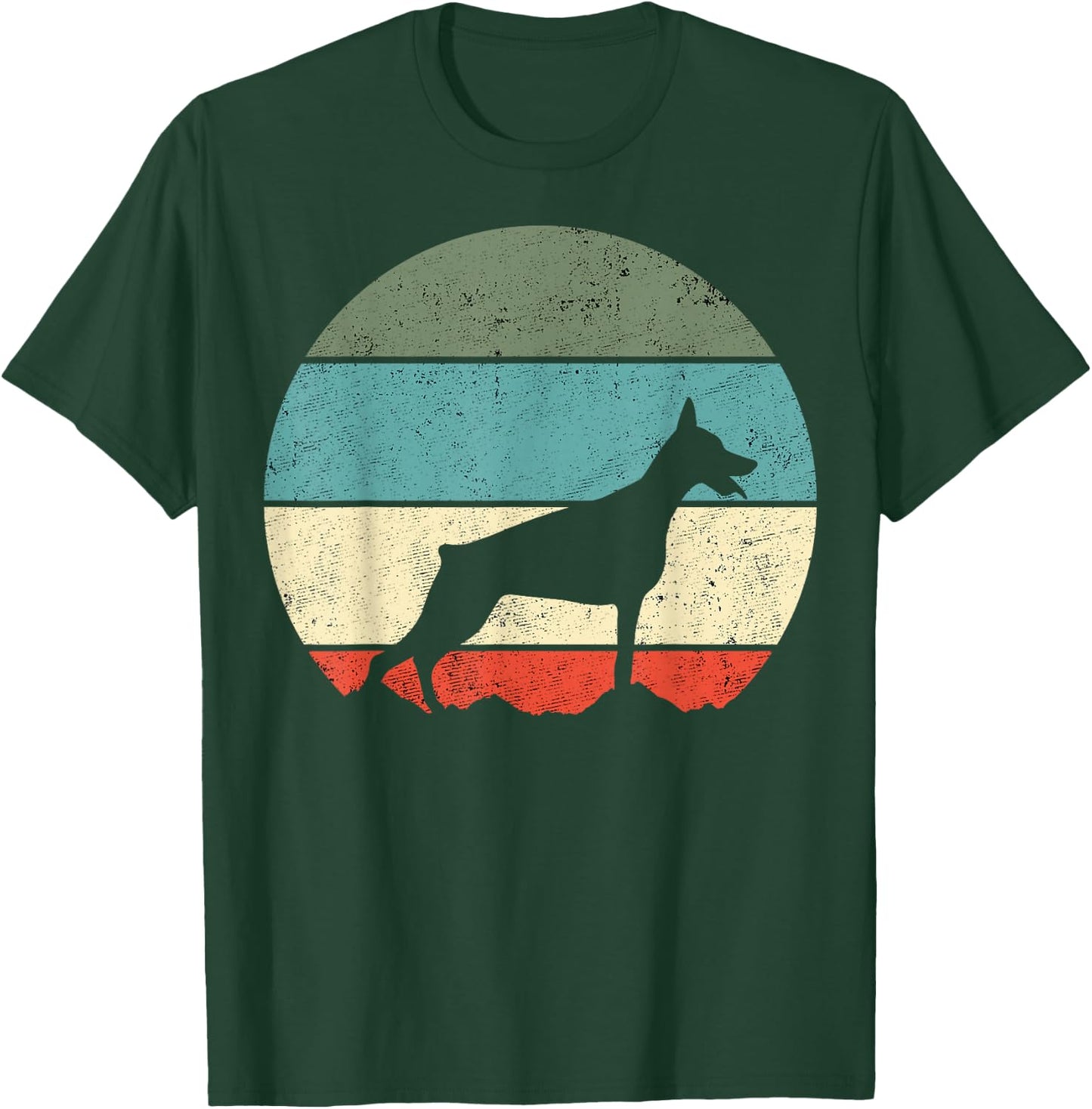 Doberman Dog Retro T-Shirt - T-Shirt | Forest
