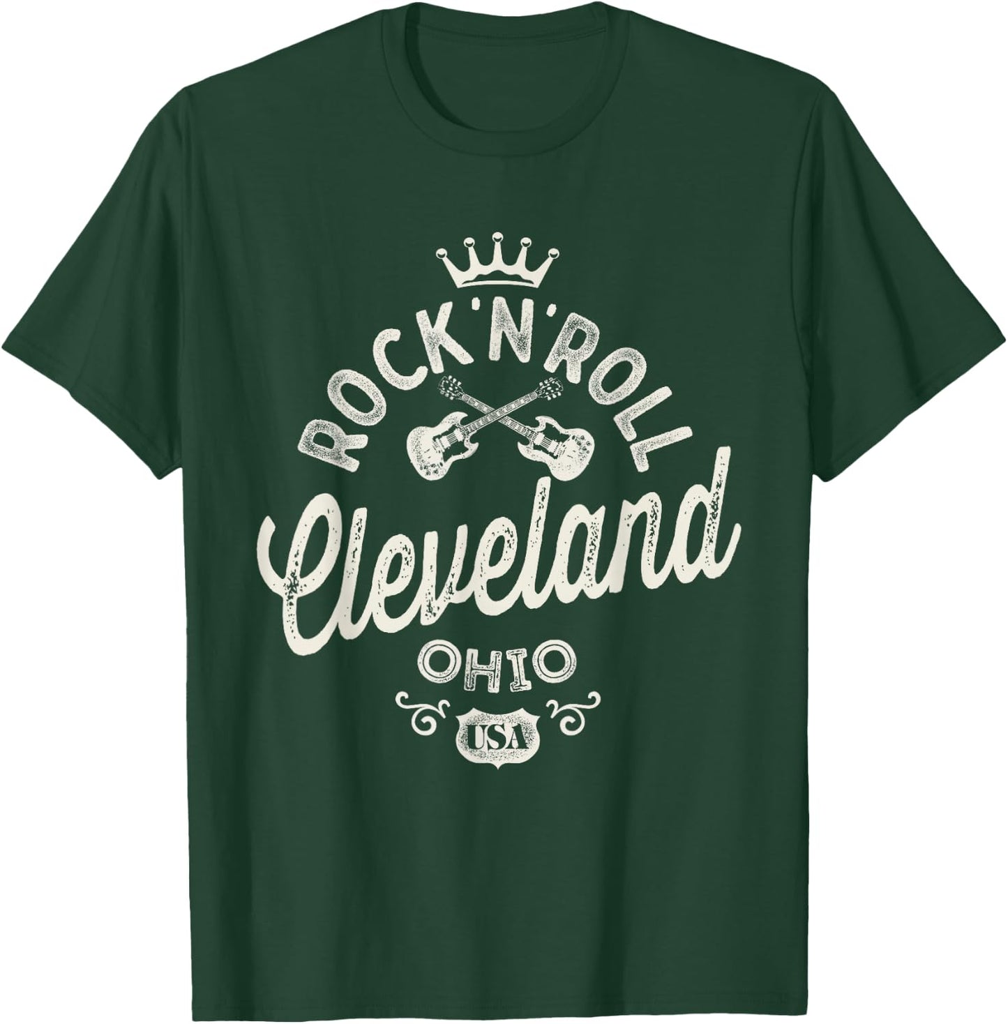Cleveland Rock'n'Roll Music Cool Vintage T-Shirt - T-Shirt | Forest