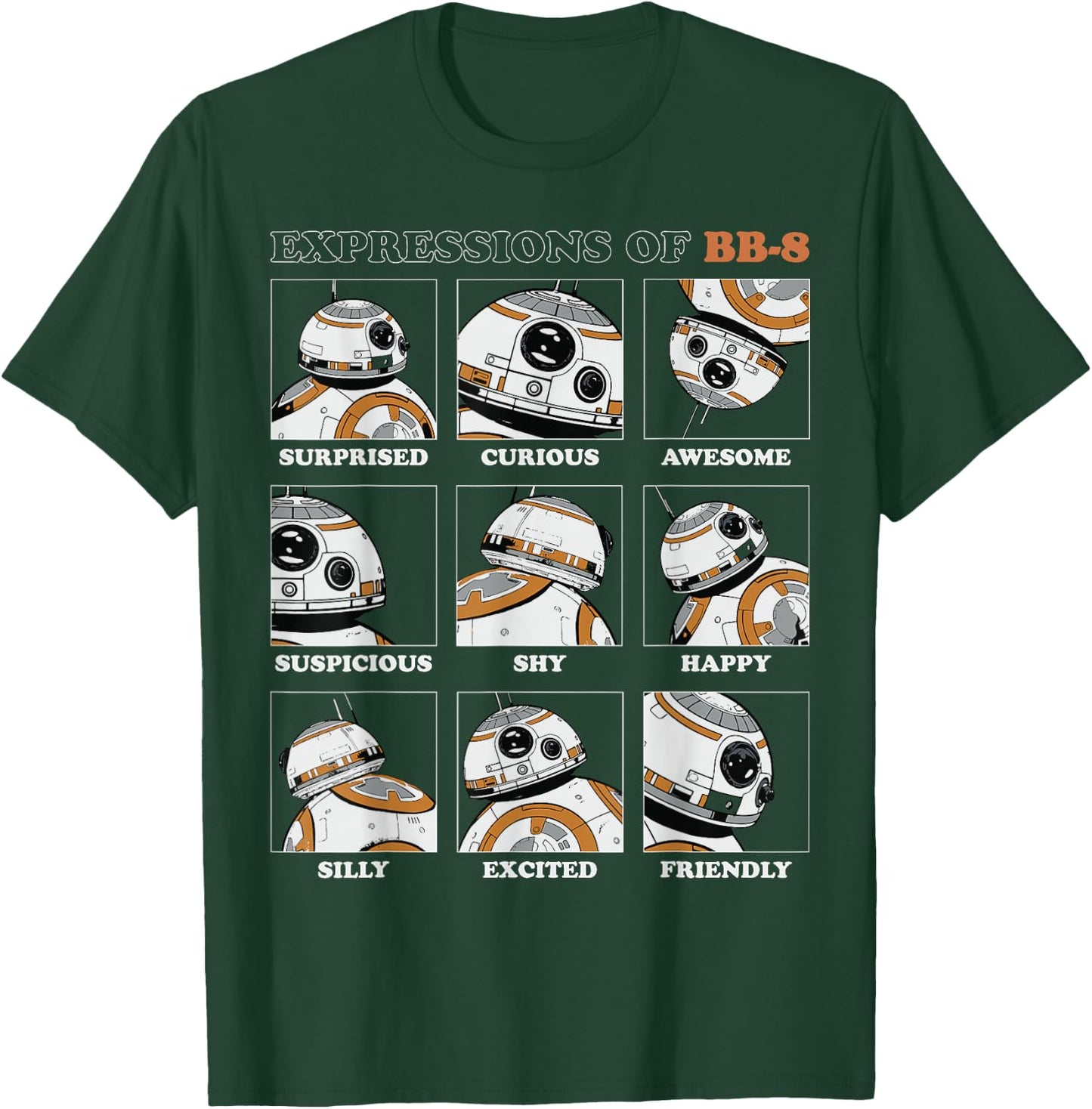 Star Wars Expressions of BB-8 T-Shirt - T-Shirt | Forest