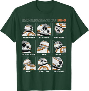 Star Wars Expressions of BB-8 T-Shirt - T-Shirt | Forest
