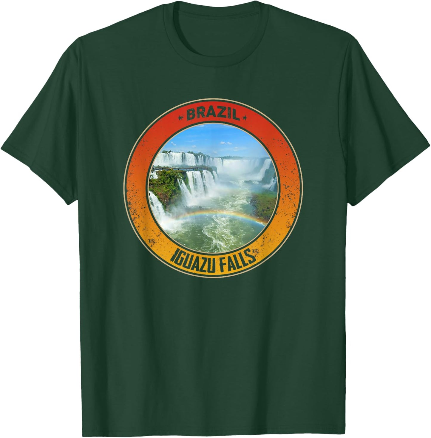 Iguazu Falls - Brazil Travel T-Shirt - T-Shirt | Forest