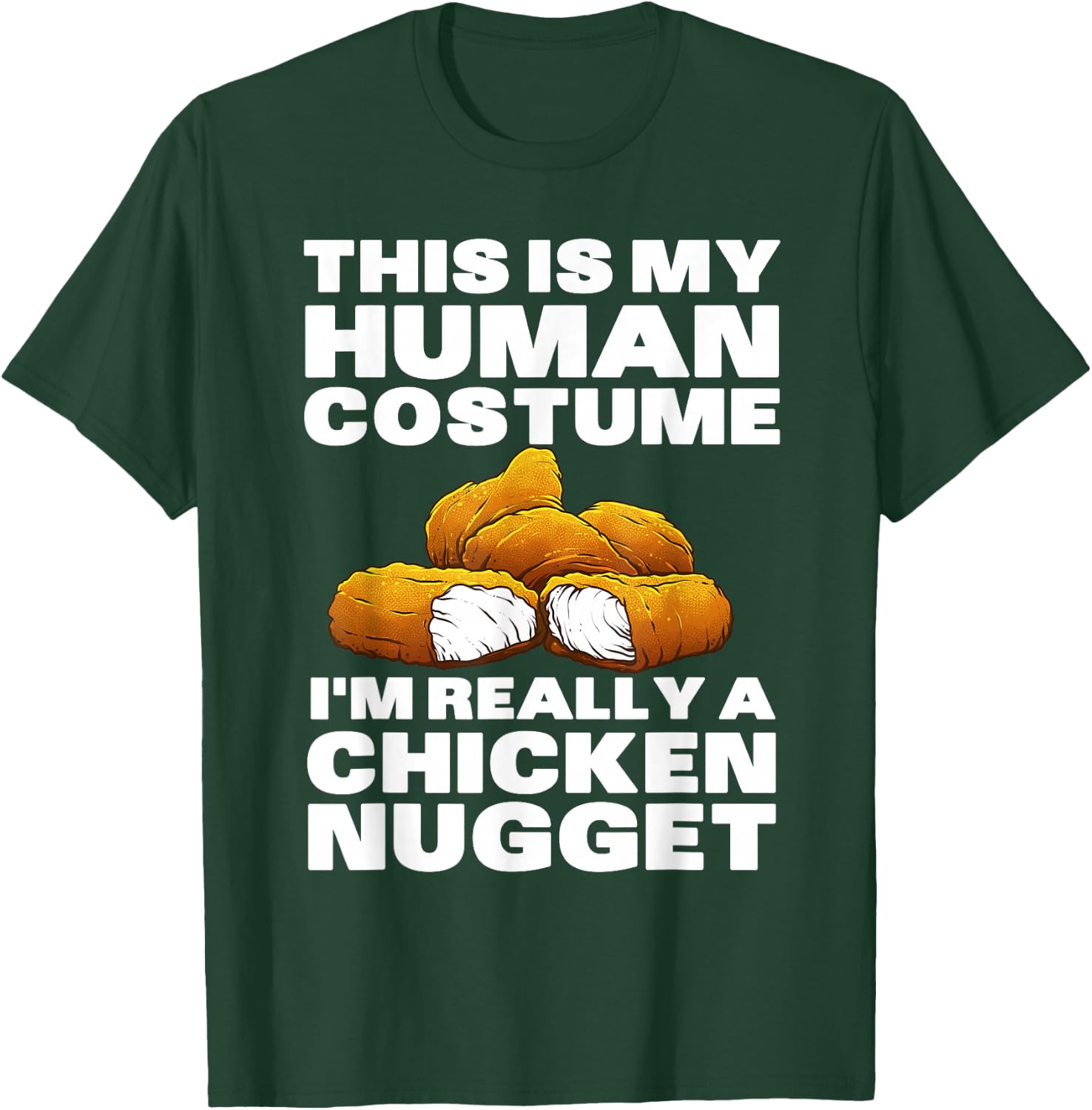Chicken Nugget Art Women Kids Chicken Nugget Costume T-Shirt - T-Shirt | Forest