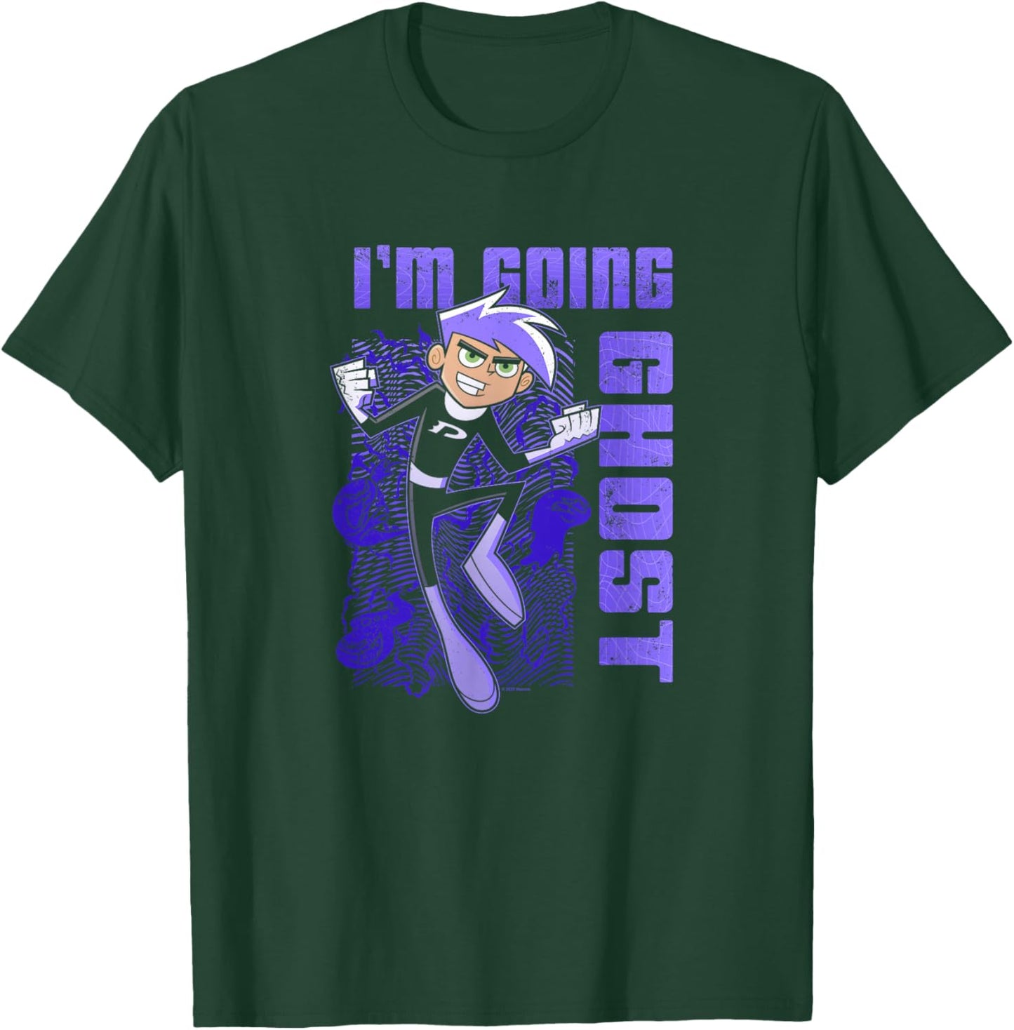 Danny Phantom I'm Going Ghost Purple Text Portrait T-Shirt - T-Shirt | Forest