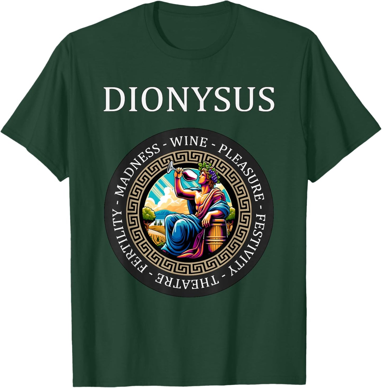 Dionysus Ancient Greek God of Wine and Feasts T-Shirt - T-Shirt | Forest