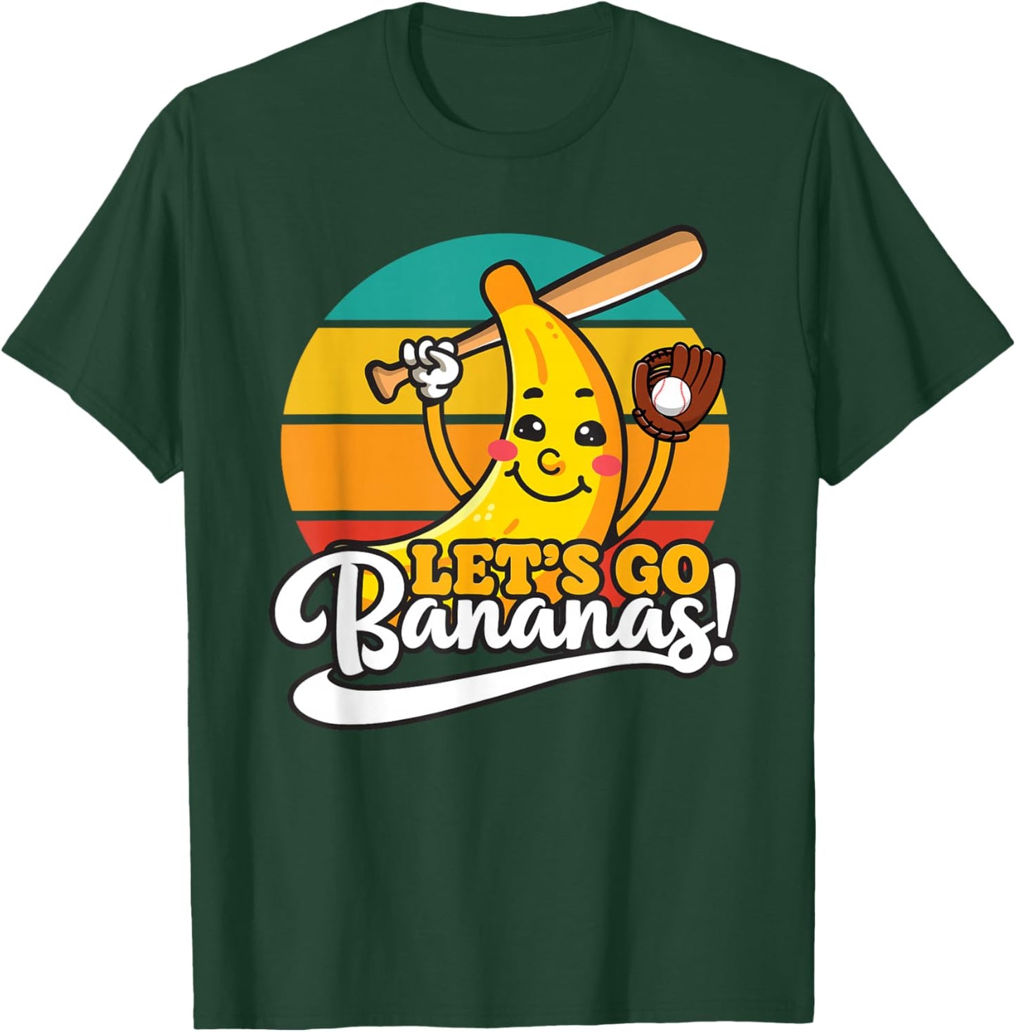 Funny Let’s Go Bananas Baseball T-Shirt - T-Shirt | Forest