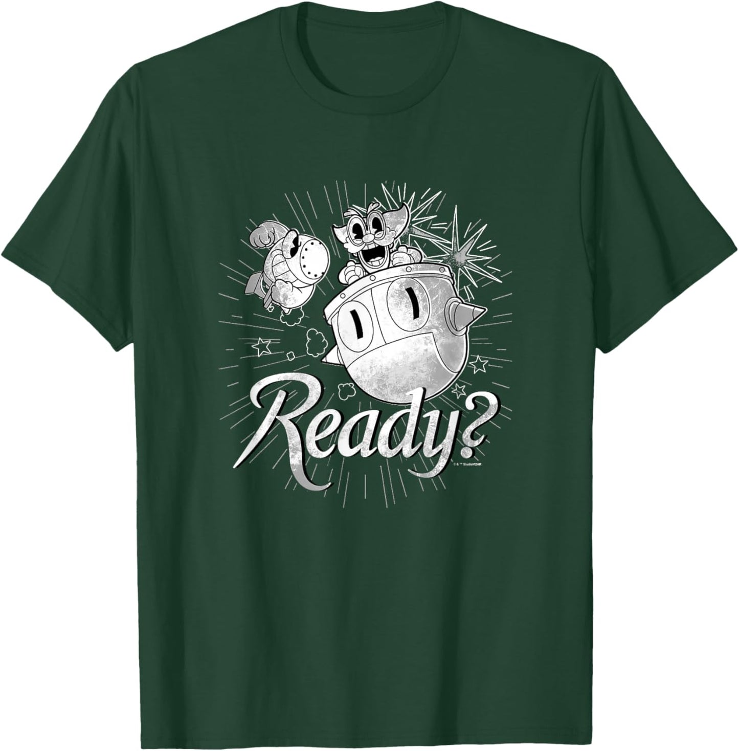 Cuphead Dr. Kahl's Robot Ready For Battle Retro Big Poster T-Shirt - T-Shirt | Forest