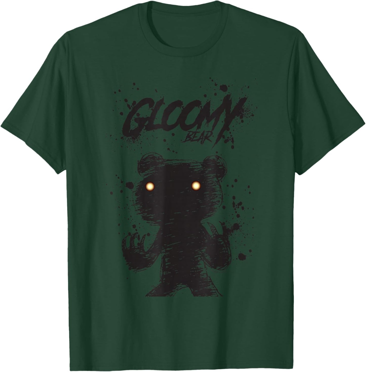 Gloomy Bear Naughty Grizzly Black Shadow Abstraction Anime T-Shirt - T-Shirt | Forest