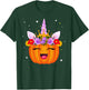 Girl Unicorn Pumpkin Halloween Unicorn Pumpkin Princess T-Shirt - T-Shirt | Forest