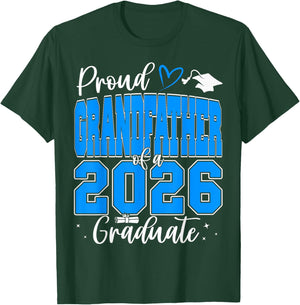Proud Grandfather of a Class of 2026 Graduate Graduation T-Shirt - T-Shirt | Forest
