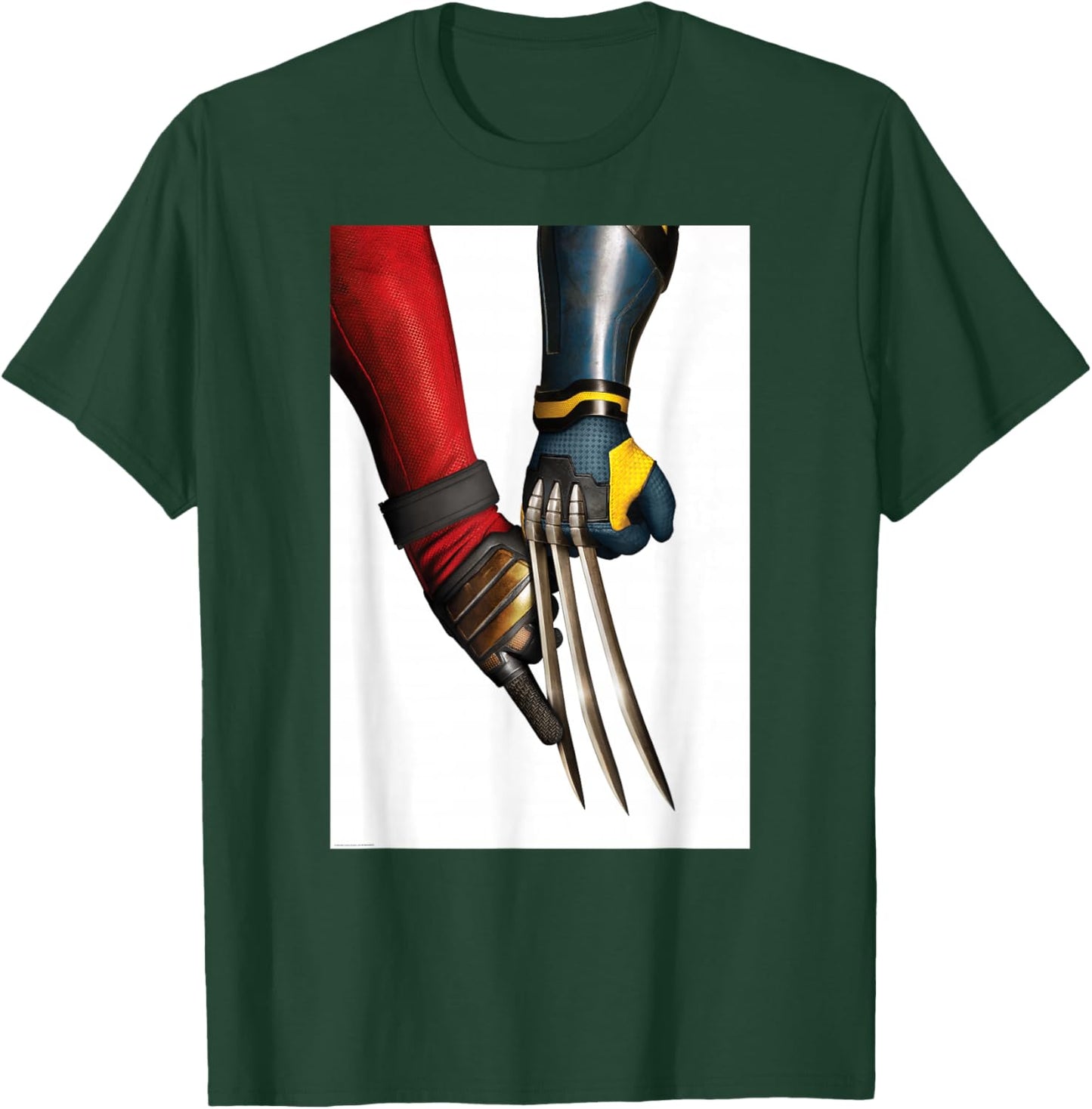 Marvel Studios Deadpool & Wolverine Claw Touch Poster T-Shirt - T-Shirt | Forest