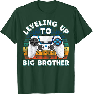 Leveling Up to Big Brother T-Shirt - T-Shirt | Forest