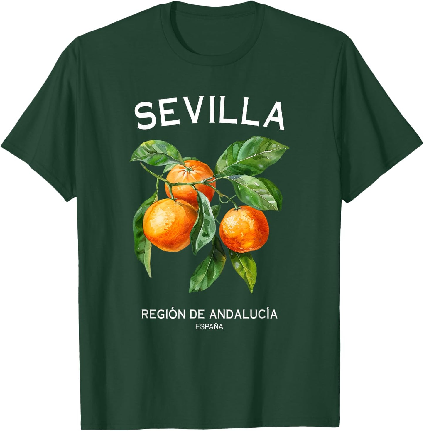 Sevilla Orange Art Spanish Fruit Lover Spain Andalusia T-Shirt - T-Shirt | Forest