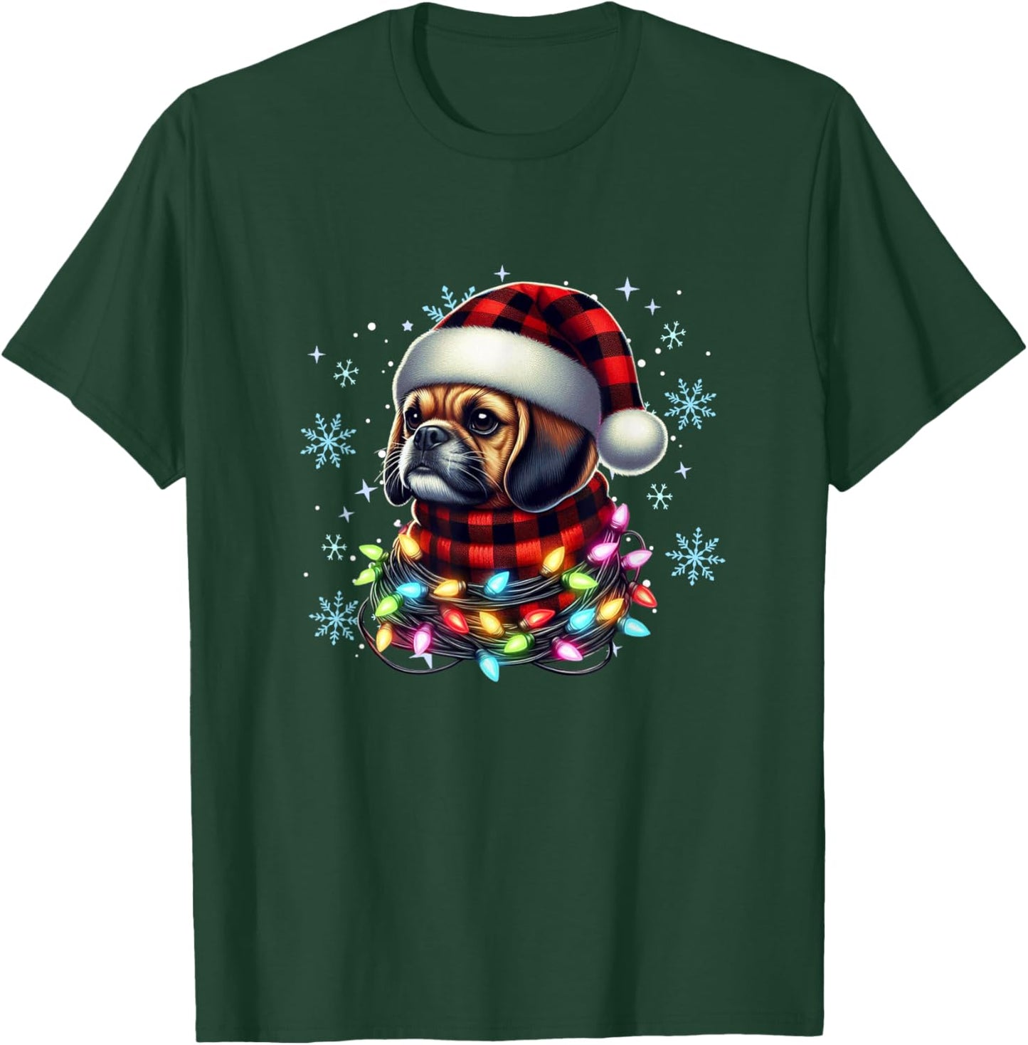 Puggle Christmas Gifts for Puggle Lovers -Kids Black Puggle Xmas Puggle Lover T-Shirt - T-Shirt | Forest