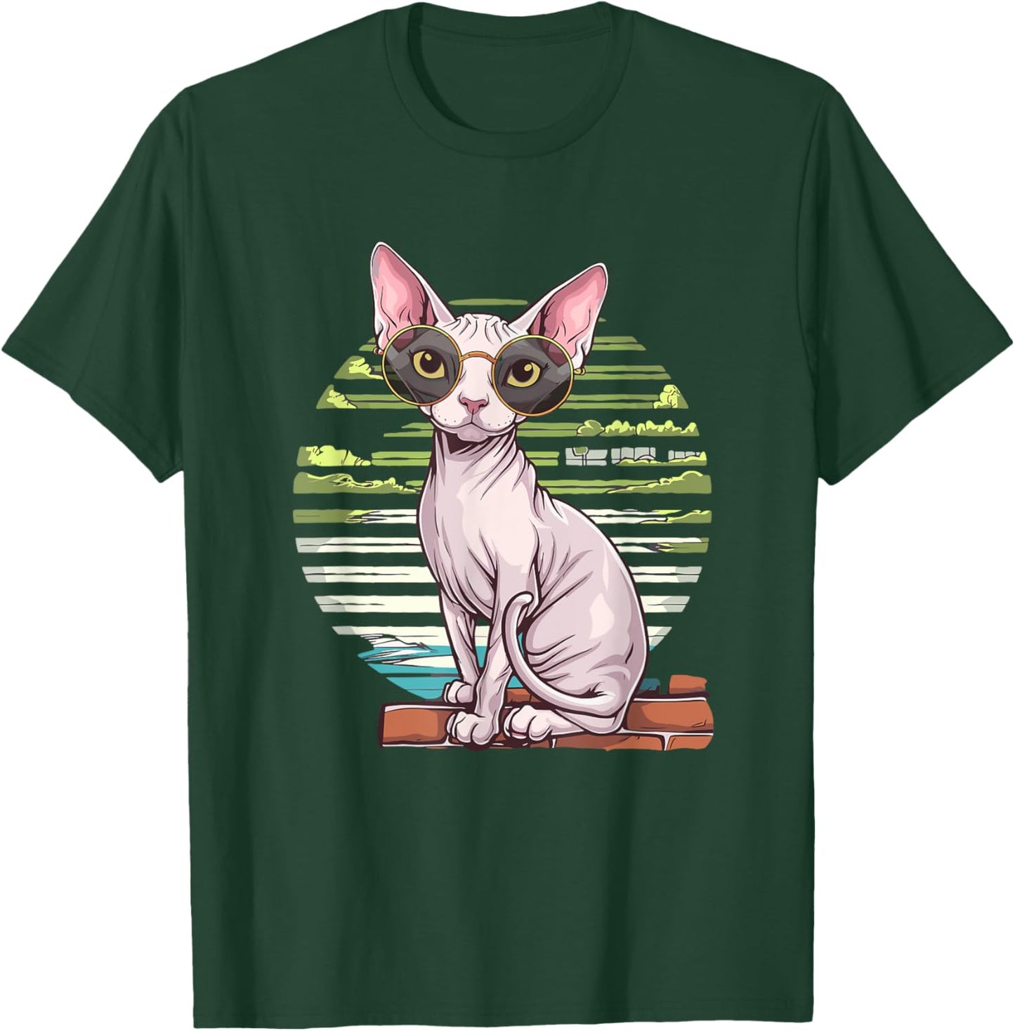 Funny dressed up naked cat costume Men Women T-Shirt - T-Shirt | Forest