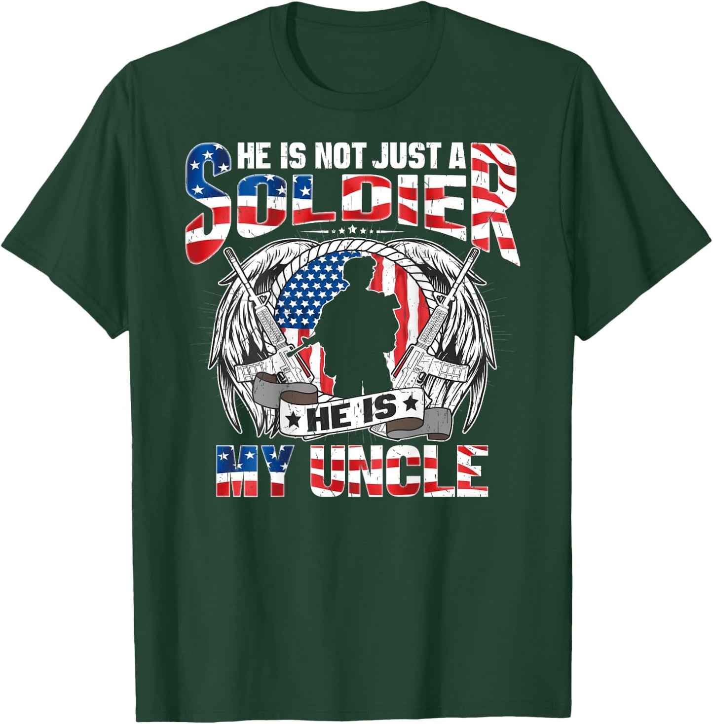 My Uncle My Soldier Hero - Proud Army Niece Nephew Military T-Shirt - T-Shirt | Forest