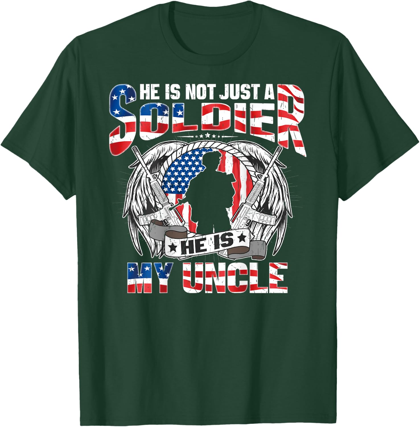 My Uncle My Soldier Hero - Proud Army Niece Nephew Military T-Shirt - T-Shirt | Forest