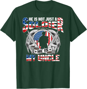 My Uncle My Soldier Hero - Proud Army Niece Nephew Military T-Shirt - T-Shirt | Forest