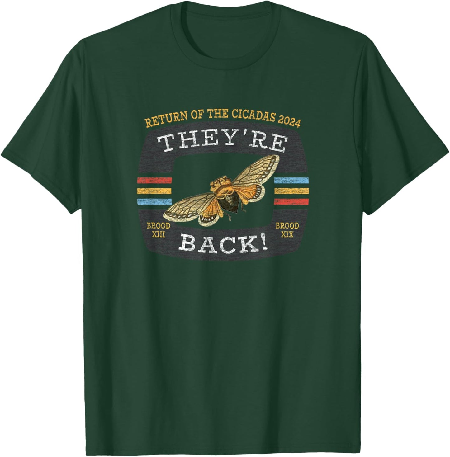 Cicada Brood XIX And Brood XIII 2024 Reemergence T-Shirt - T-Shirt | Forest