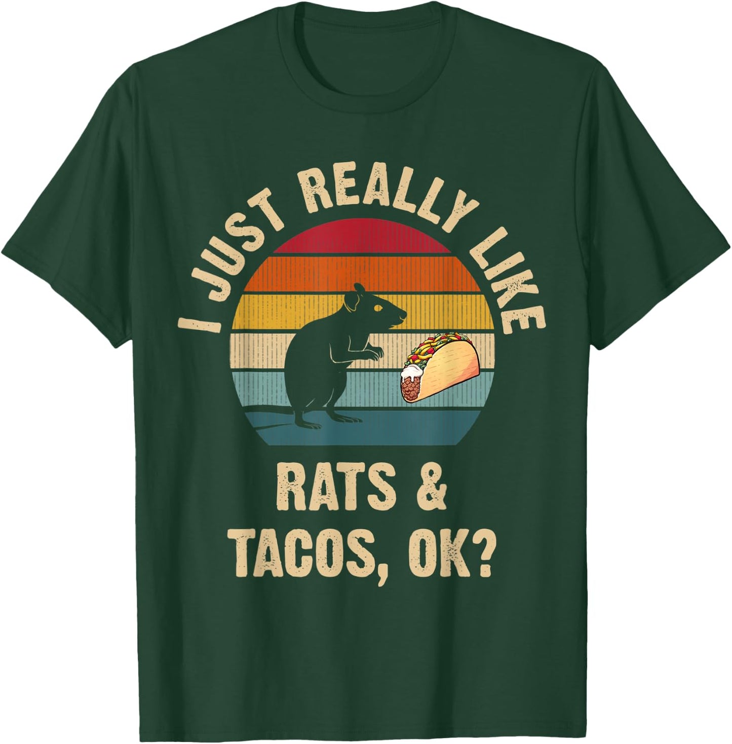 Rats and Tacos lover Cinco de mayo Taco Tuesday Cute T-Shirt - T-Shirt | Forest