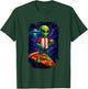 Alien UFO Pizza Galaxy Funny Hamburger T-Shirt - T-Shirt | Forest