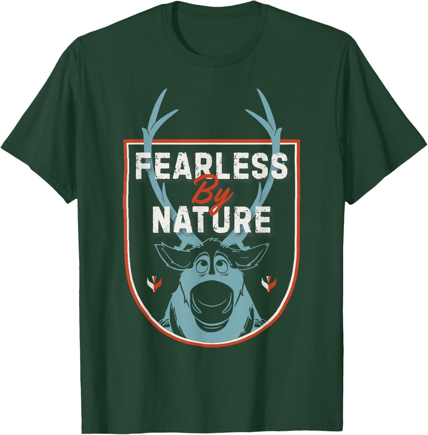 Disney Frozen 2 Sven Fearless By Nature Crest T-Shirt - T-Shirt | Forest