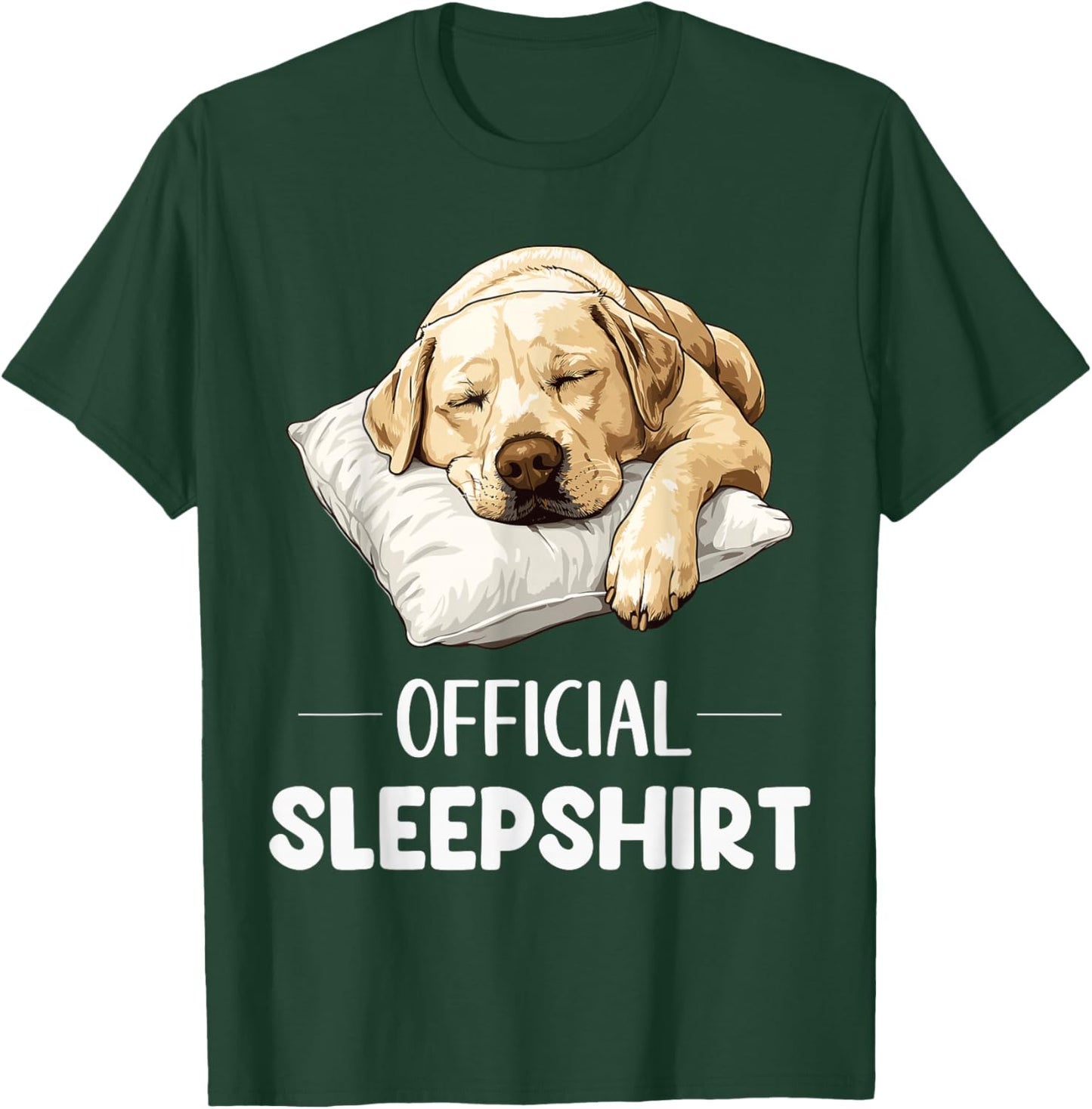 Official Labrador Sleepshirt Cute Lab Dog Lover Sleepwear T-Shirt - T-Shirt | Forest