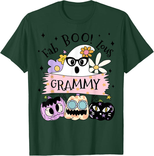Cute Ghost Fab Boo Lous Grammy Spooky Halloween Costume T-Shirt - T-Shirt | Forest