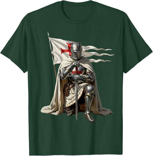 Knight Templar Saint Crusader T-Shirt - T-Shirt | Forest