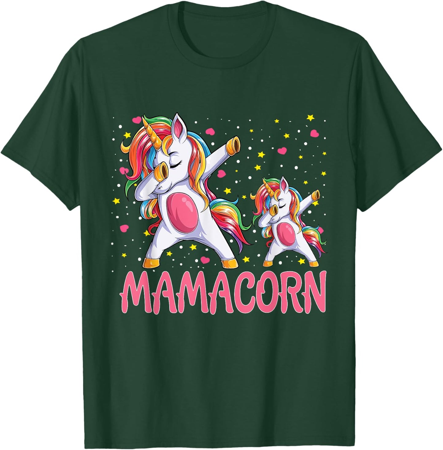 Mamacorn Unicorn Mom Baby Funny Mother's Day T-Shirt - T-Shirt | Forest