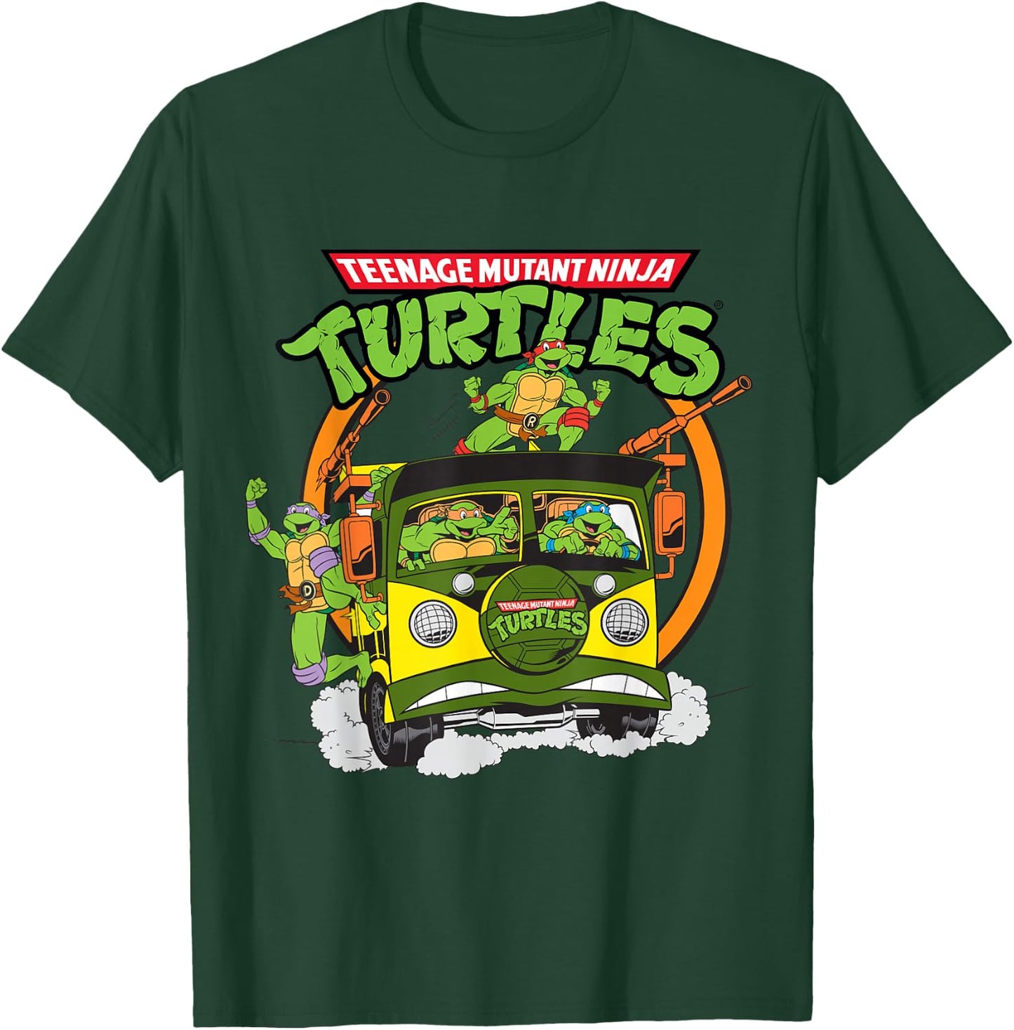 TMNT Battle Wagon Group Shot T-Shirt - T-Shirt | Forest