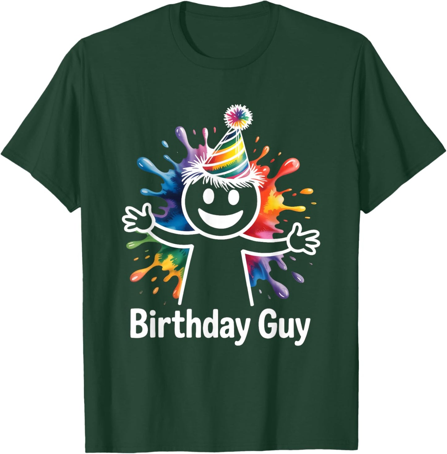 It s My Birthday Party Smile Face Funny Cute Birthday Guy T-Shirt - T-Shirt | Forest