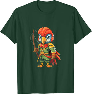 Parrot Archer Archery Bowhunter Bow Arrows T-Shirt - T-Shirt | Forest