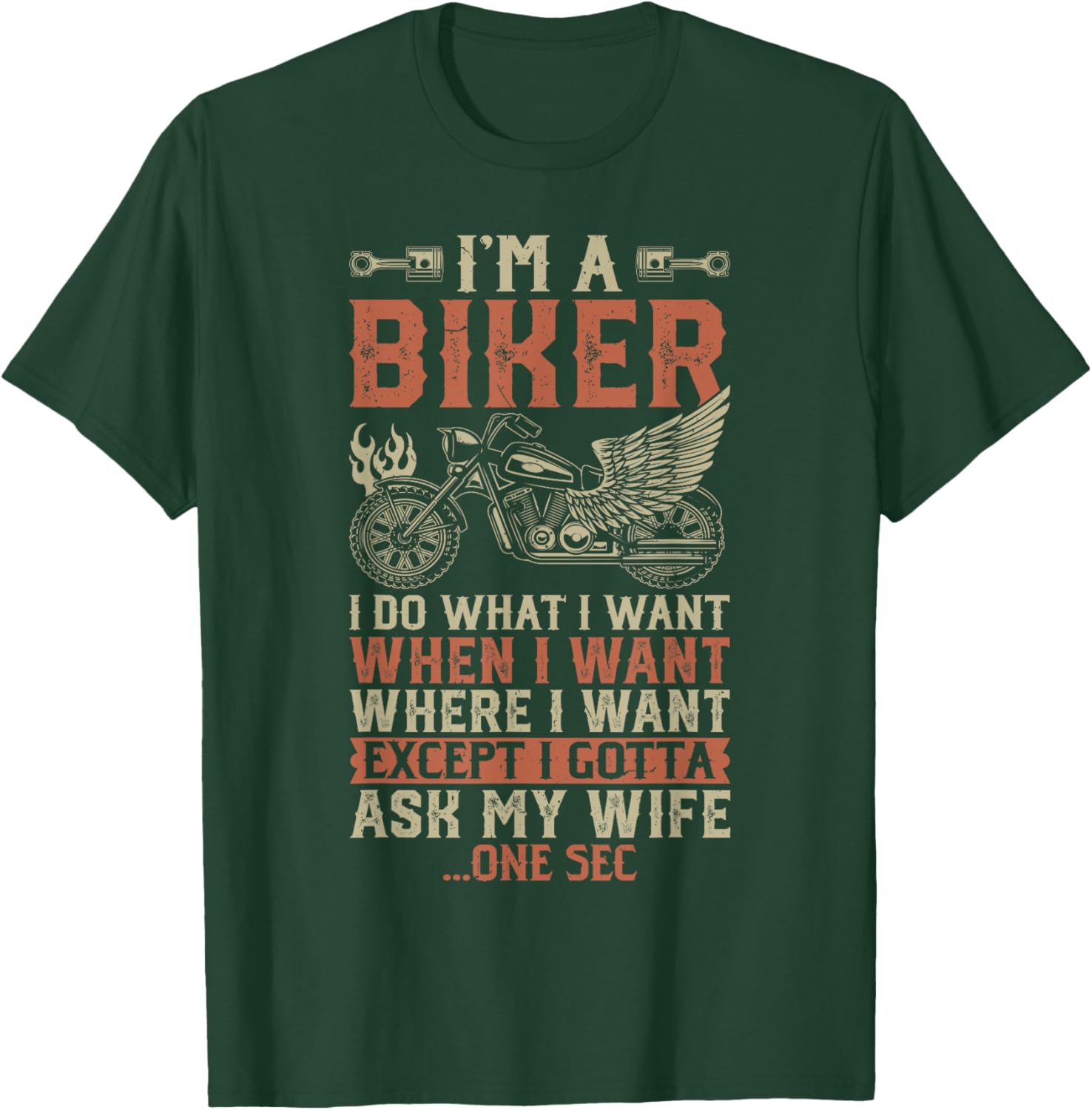 Funny Biker Art Motorcycle Motorbike Rider T-Shirt - T-Shirt | Forest